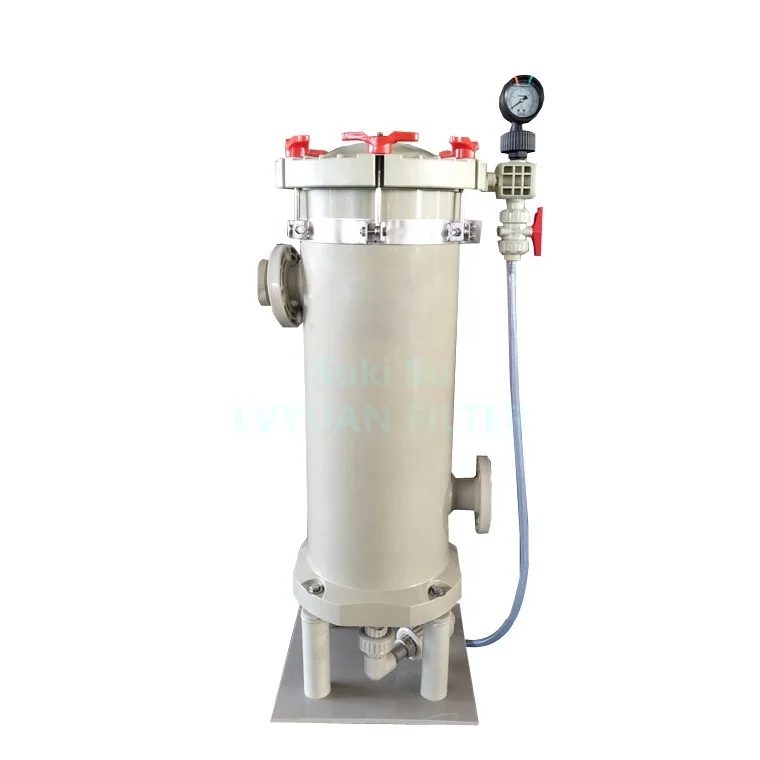 Acid and alkali resistance Polypropylene pp plastic water filter housing for electroplating liquid chemical filter vessel tank