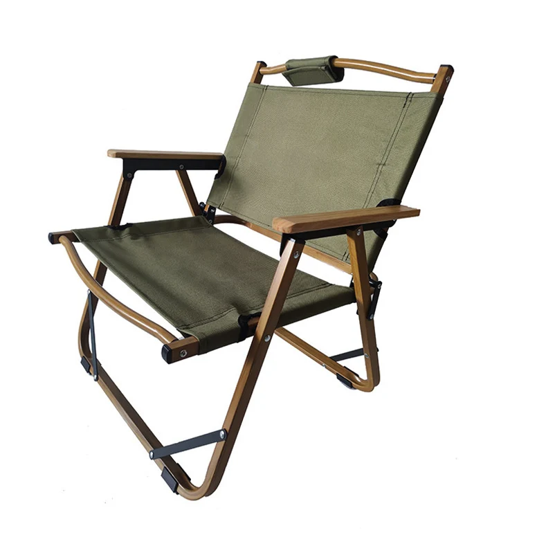 Sketch Fishing Stable Outdoor Furniture Outdoor Table And Chair Set Wood Grain Aluminum Portable Folding Camping Chair
