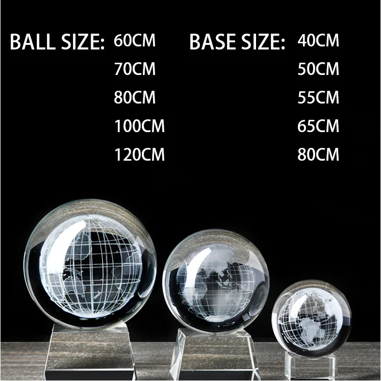 Wholesale Solid Crystal Ball / Cheap Glass Ball With Base For Customized Gifts/ Crystal Spheres With Base For Souvenirs Gifts