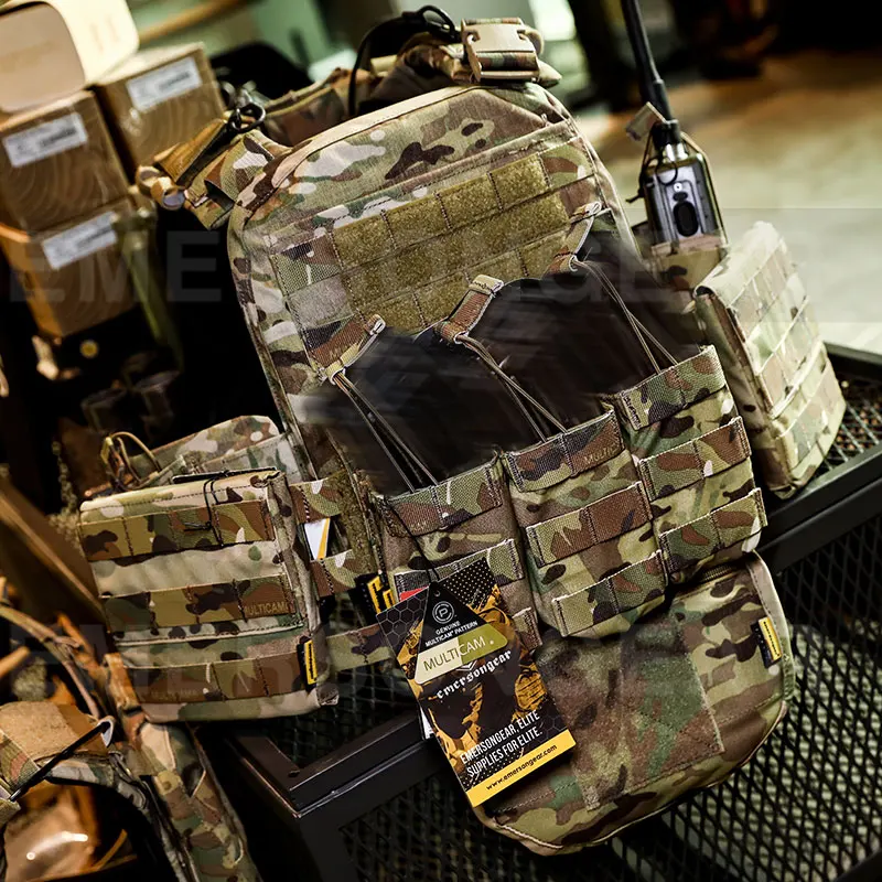 Emersongear 500D Cordura нейлон Камуфляжный 7 62 с открытым верхом Mag сумка тройной Тактический магазин