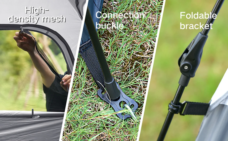 2-3 Person Outdoor Tent Waterproof Family Tent Easy Up Double Layer Anti-UV 2 Window 2 Doors Tent for Camping  Hiking Traveling