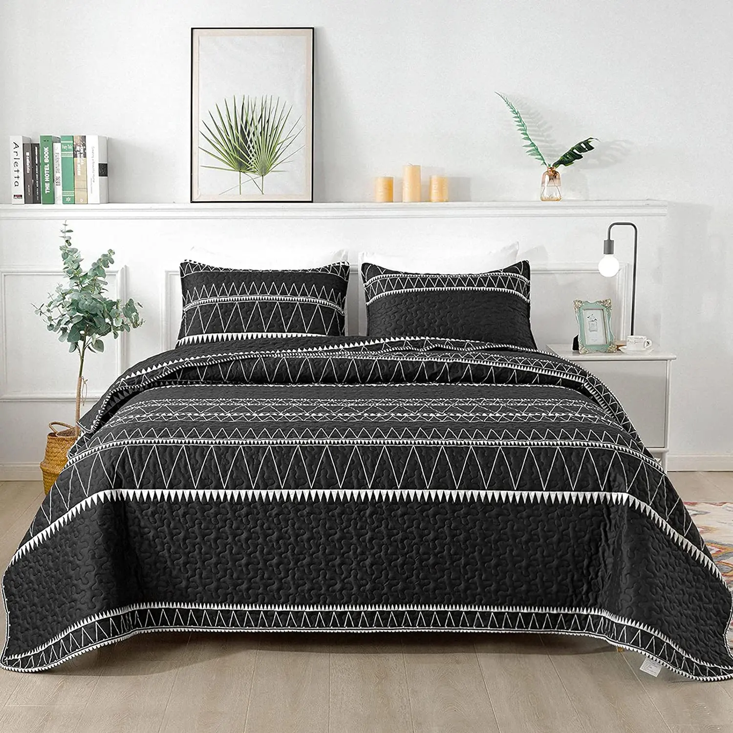 Printed Bedding Set Ultra Soft Comforter Black Fluffy Comforter Sets King Size Luxury Bedding