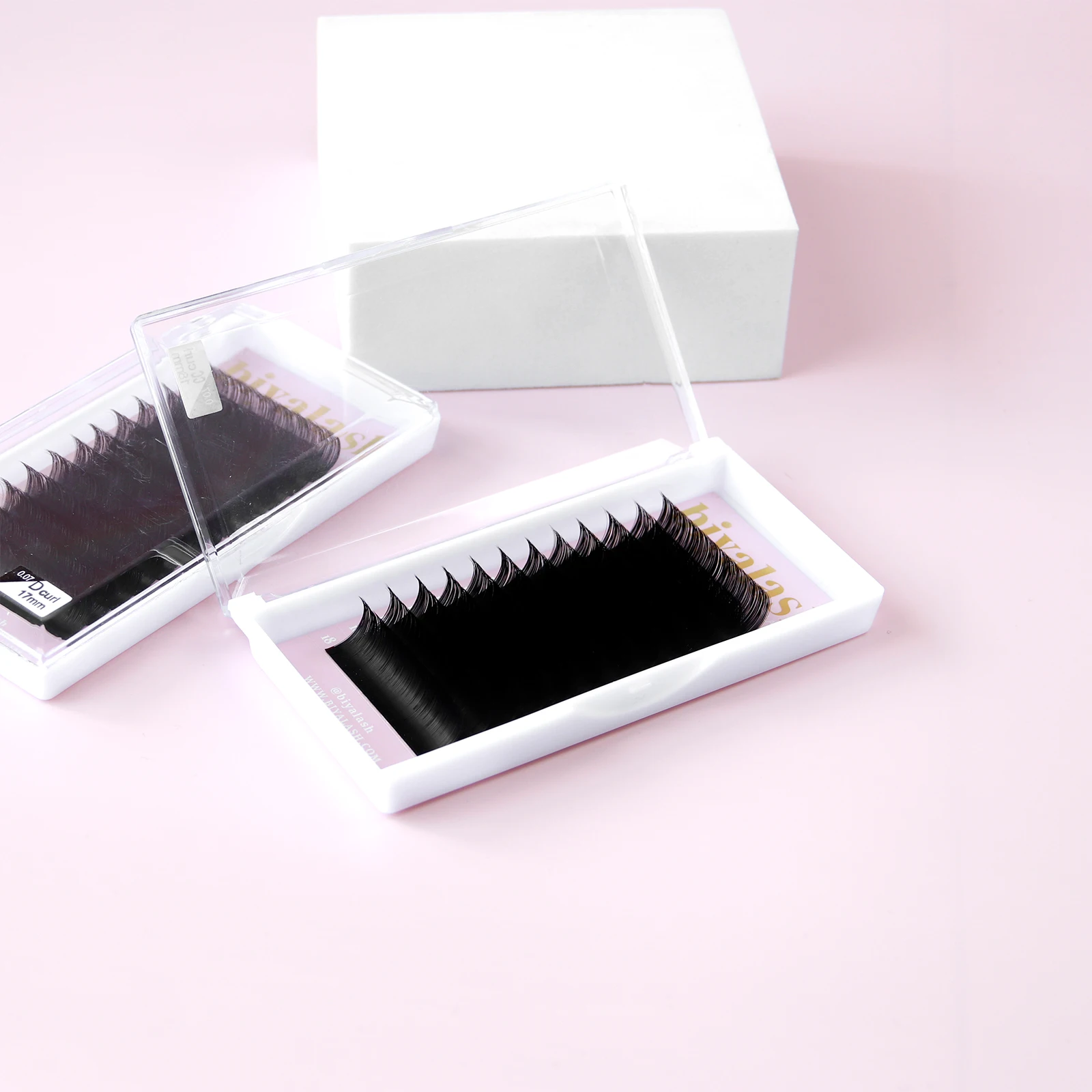 Biya Custom Logo Full Volume C Cc D Dd Lash Extensions Natural Long Eyelash Extension Matte Lash Extension Trays Custom Logo