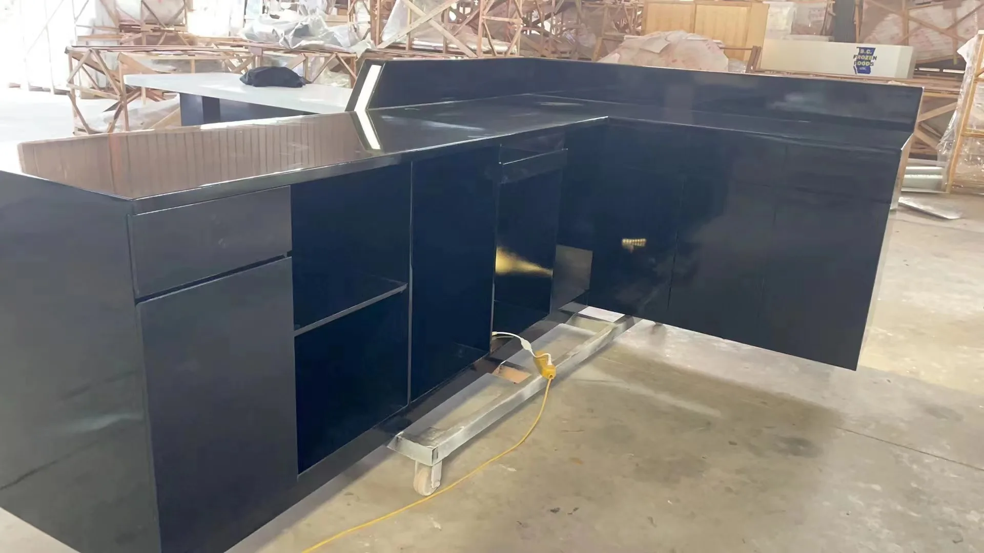 2024 New Hot High Quality Custom Material Shape Size Office Reception Desk Counter Modern Reception Desk