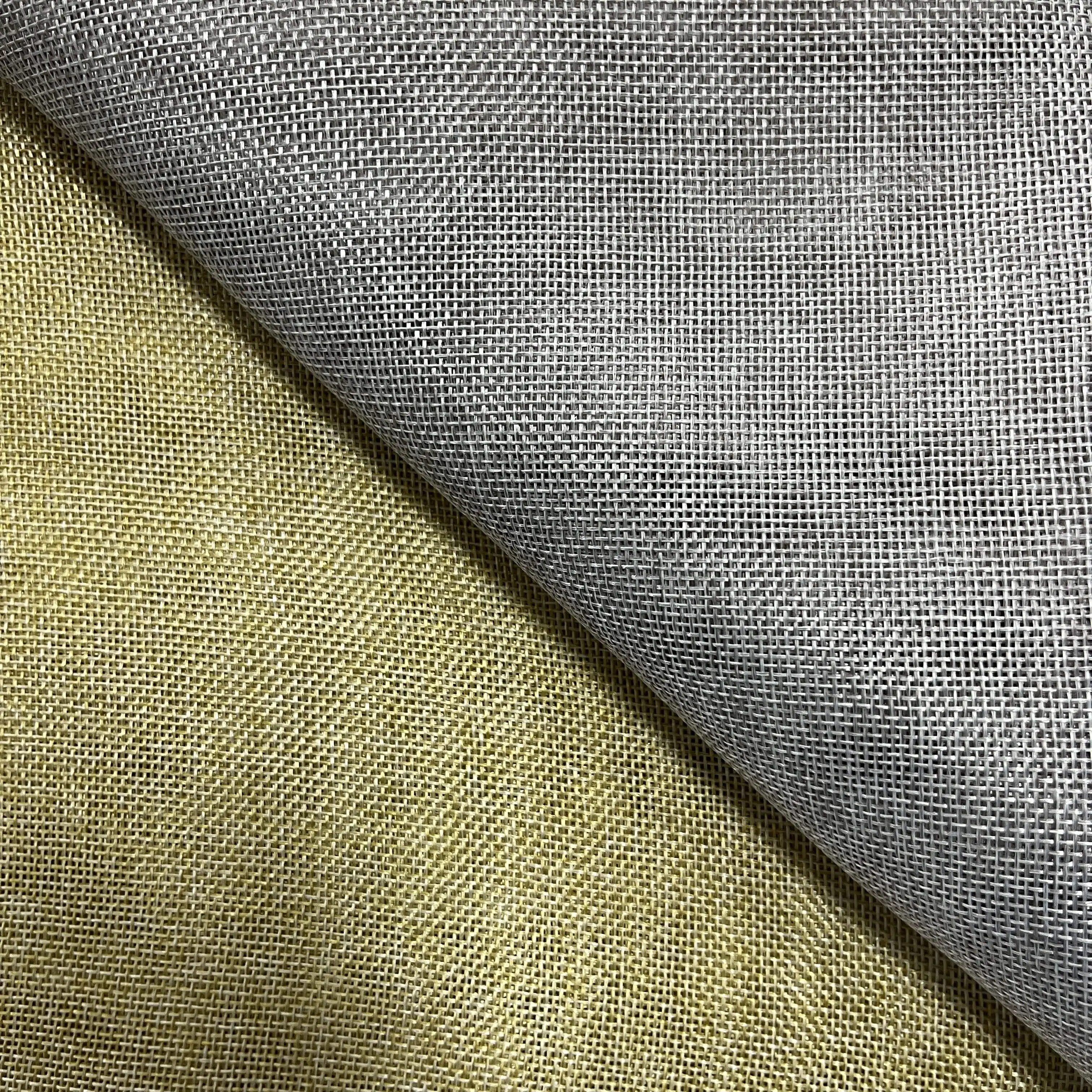 Hot Sale Poly Linen Look Voile Leda Fabric Free Sample sheer fabric High Quality curtain fabric for living room