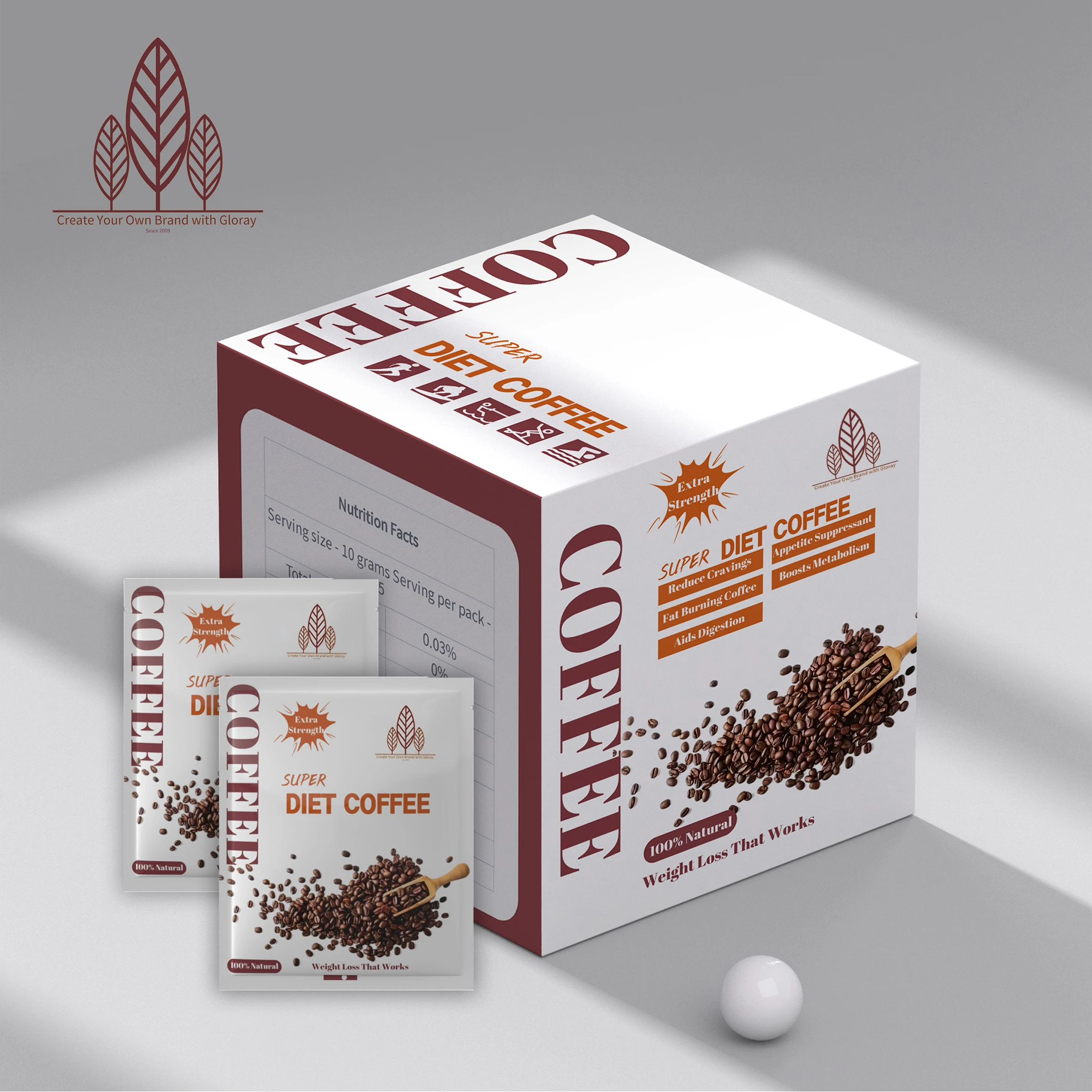 Super Diet Coffee Powder, Support Energy & Immunity, Boost Metabolism Factory Supply OEM