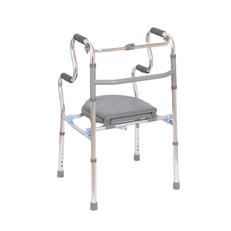 Medical Lightweight Aluminum Alloy Walking Aid Standing Frame for Disabled People and Elderly People