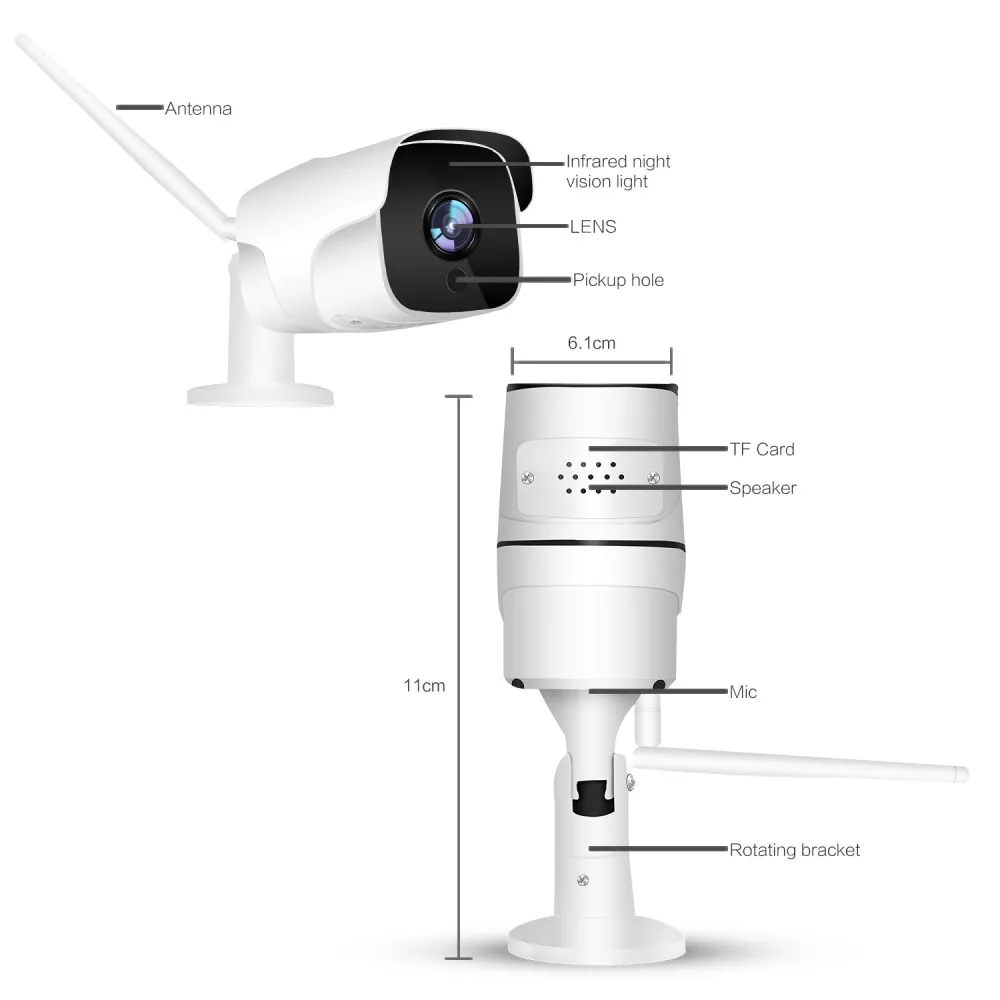 Outdoor Waterproof Wireless 1080p 2MP Wifi Security Surveillance camara ip wifi 360 p2p camera