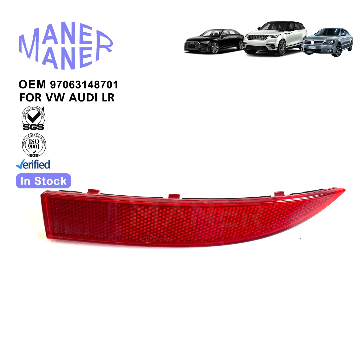 MANER Auto engine System 97063148701 high quality Rear Bumper Reflector for Porsche Panamera 970 2010-2016