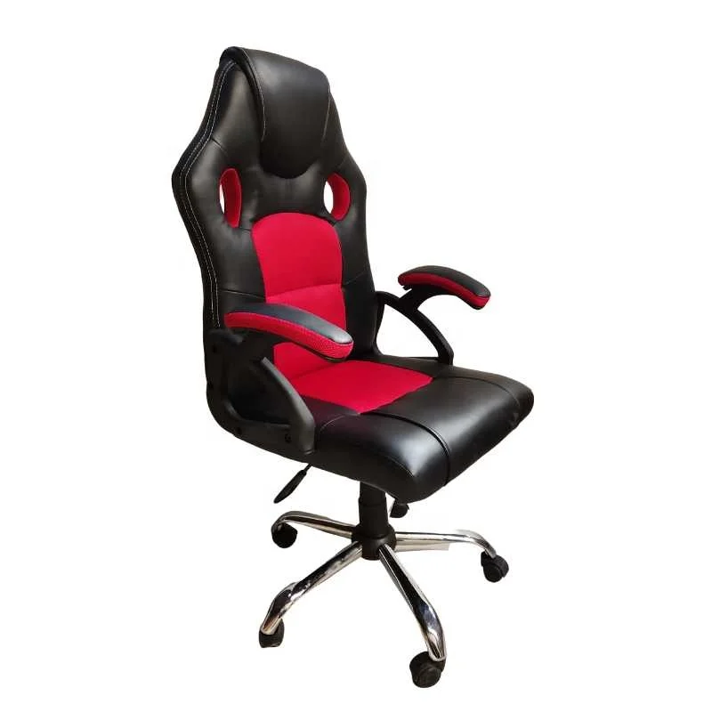 Low Price Computer Gaming Chairs Space Saver Blue And Black Gaming Chair Fixed Armrest Cheap Gamer Chair