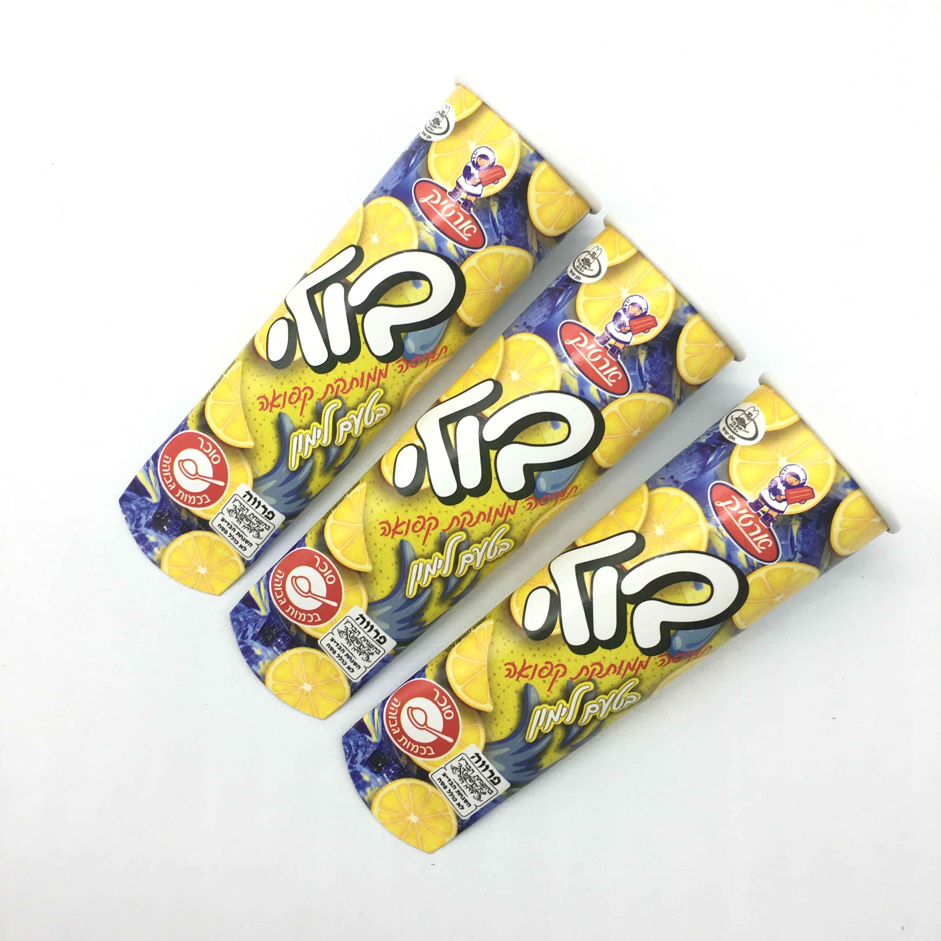 customized logo 110ml calippo disposable ice popsicle sweet ice cream tube alcohol calippo squeezed cups