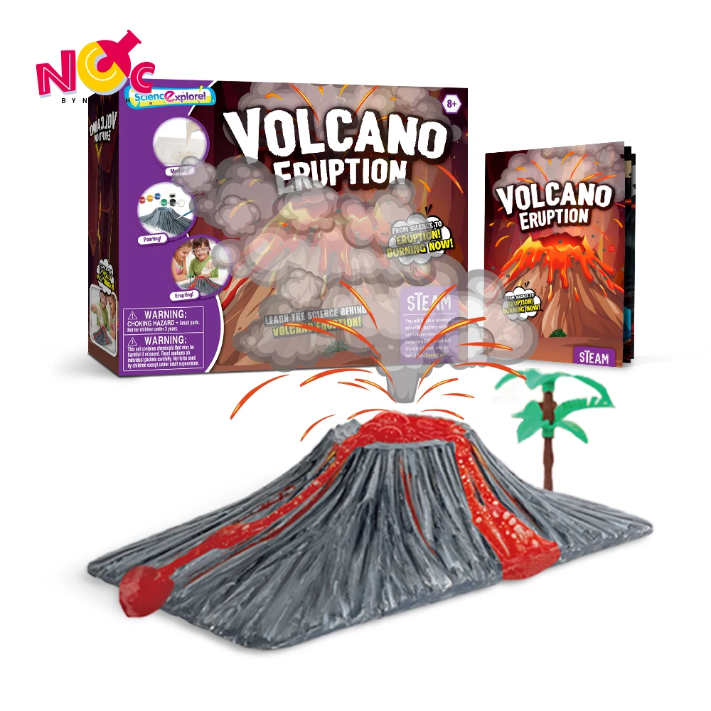 2022 Новое поступление детская игра Сделай Сам извержение вулкана science набор образования пара научный эксперимент наборы От 6 до 14 лет детские