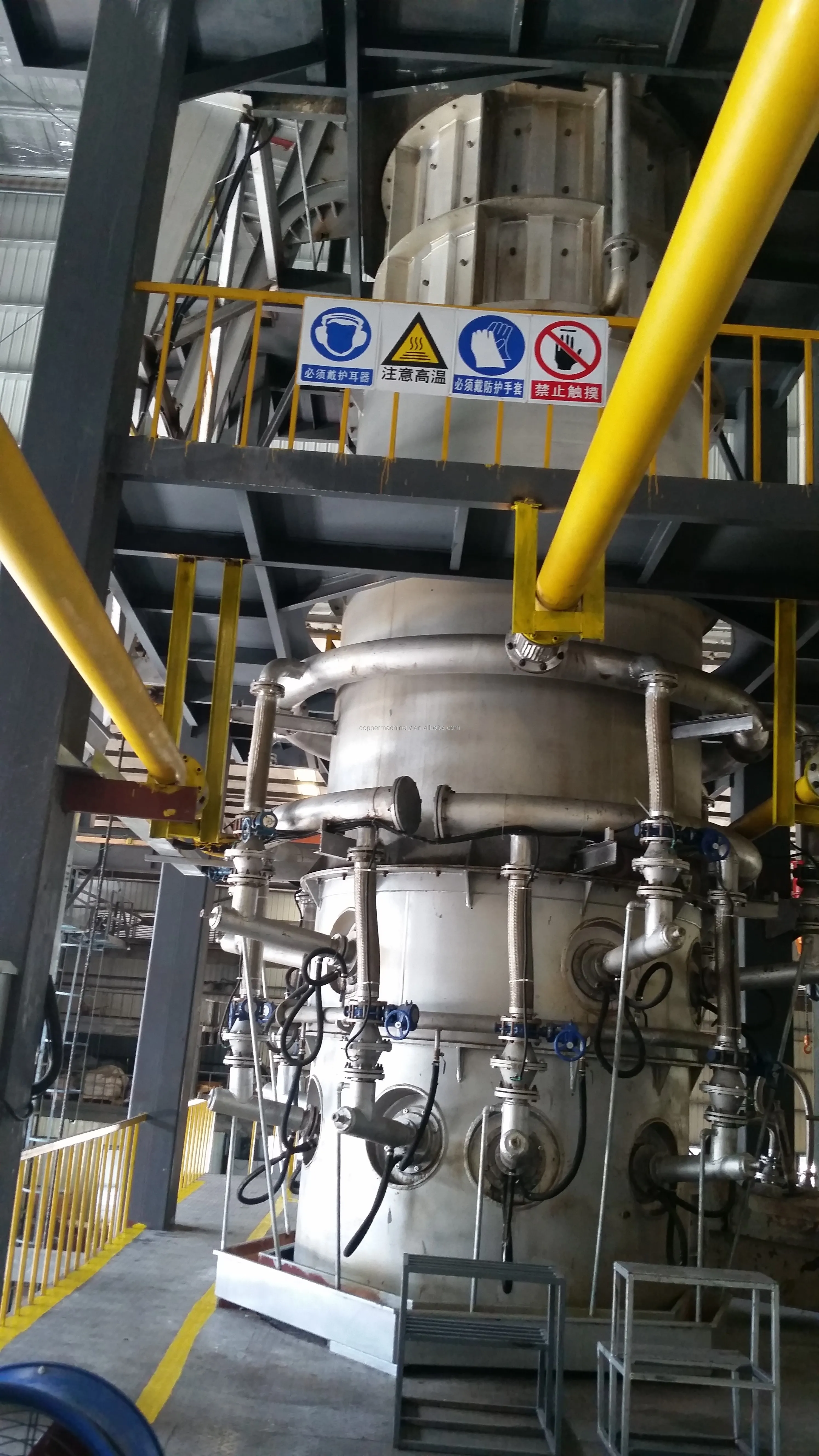 Печь для плавления меди с валом на газе 20 т/ч + упорная печь наклонным