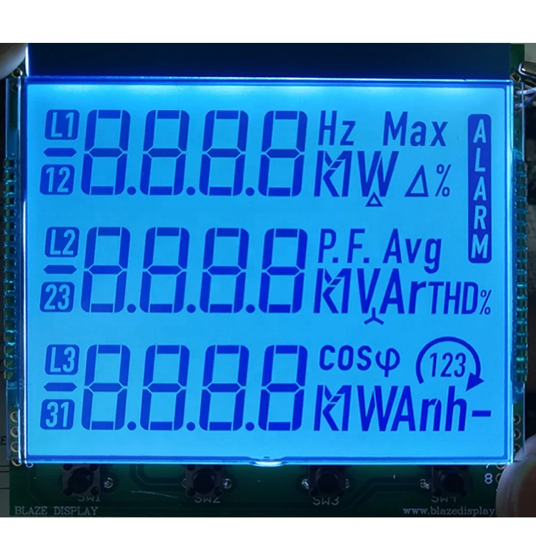 Custom size 7 segment LCD panel for energy meter LCD glass for KWh meter  with /without backlight