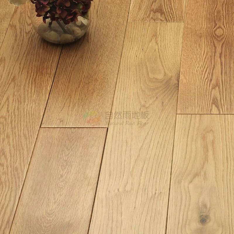 Moisture-Proof Design Wire Brushed Woodfloor Light Gray Quartz Color Flooring