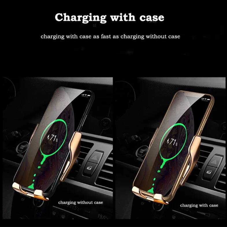 LVSHUO Best Seller 3 In 1 Car Wireless Charger Holder 10W Wireless Charging Car Mount Fast Qi Wireless Car Charger