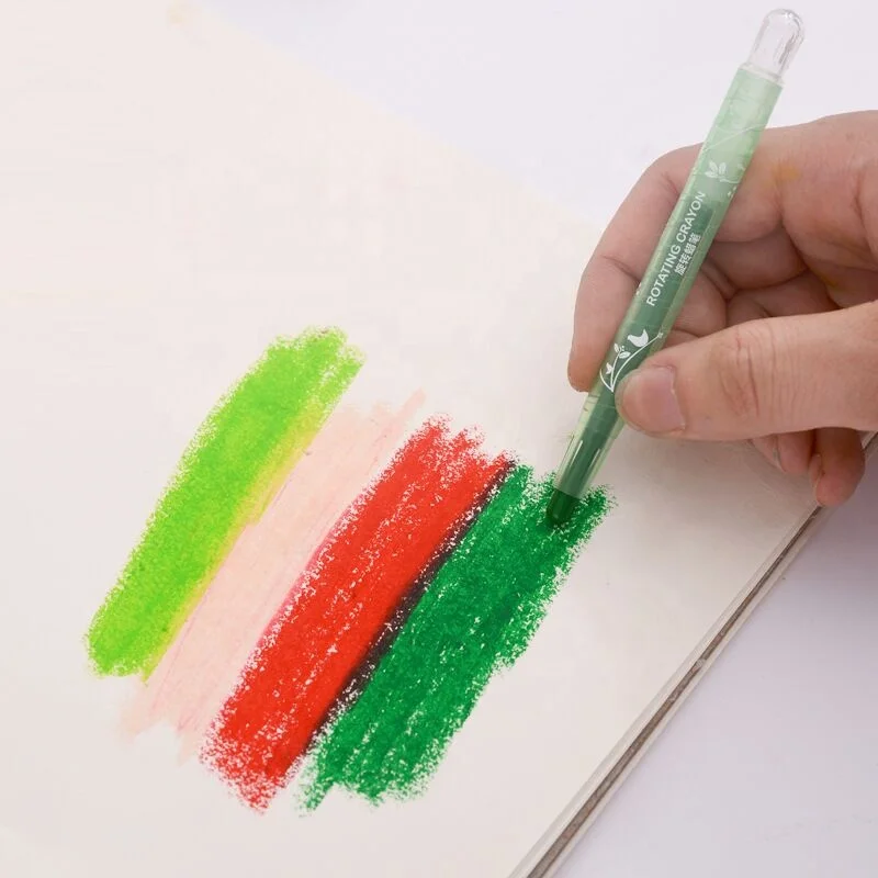 
24 colors long rotatable crayons oil painting stick 