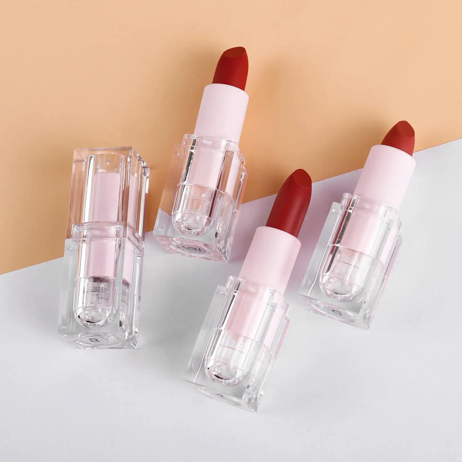 Wholesale Matte Lipstick Velvet Private Label High Pigment Pink Tube Lipsticks Waterproof OEM 14 Nude Colors
