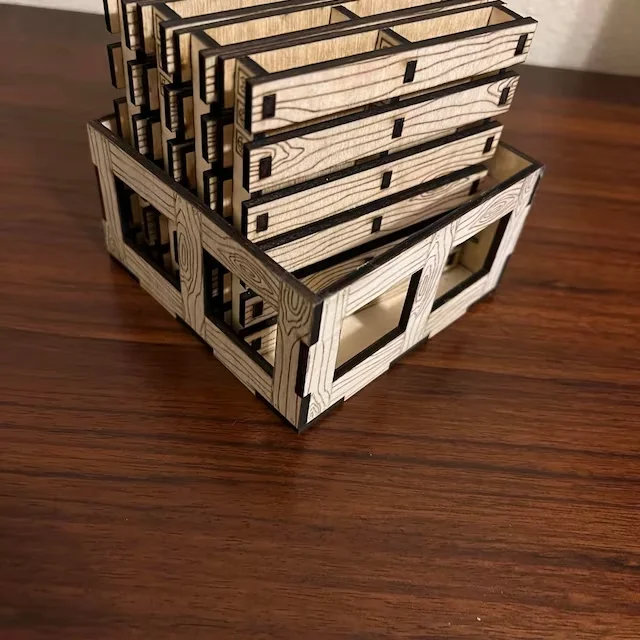 Custom  laser cut wood Pallet-shapes Pallet drink coasters wooden with box