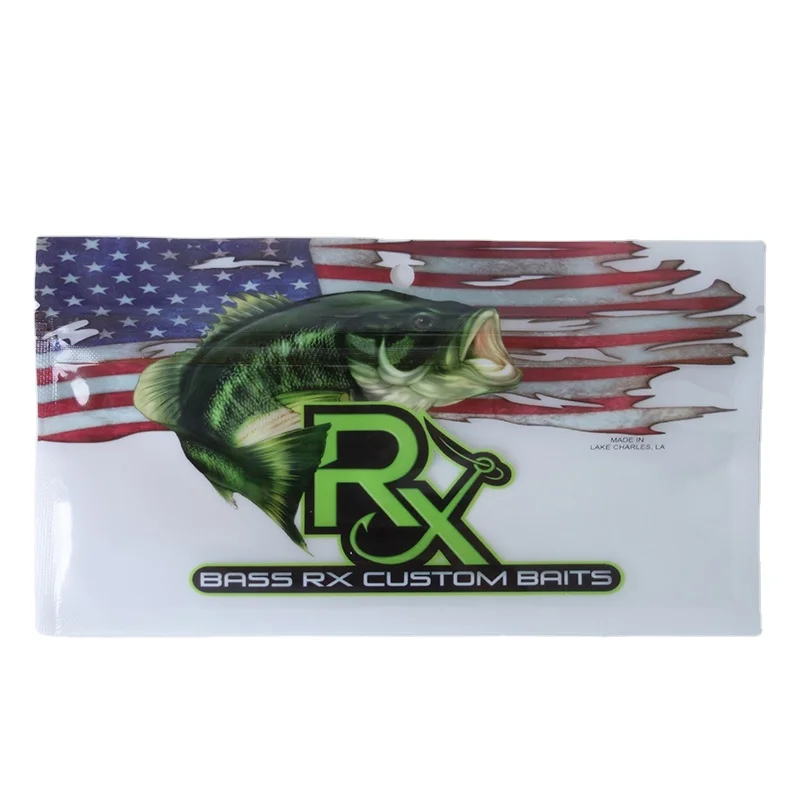 customized printed soft plastic fishing bait bags fishing lure zip lock bags for fishing worm