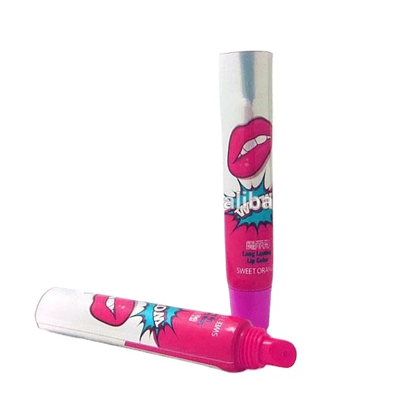 Lip balm empty soft tube packaging container Aluminum/Plastic Material empty lip gloss tube