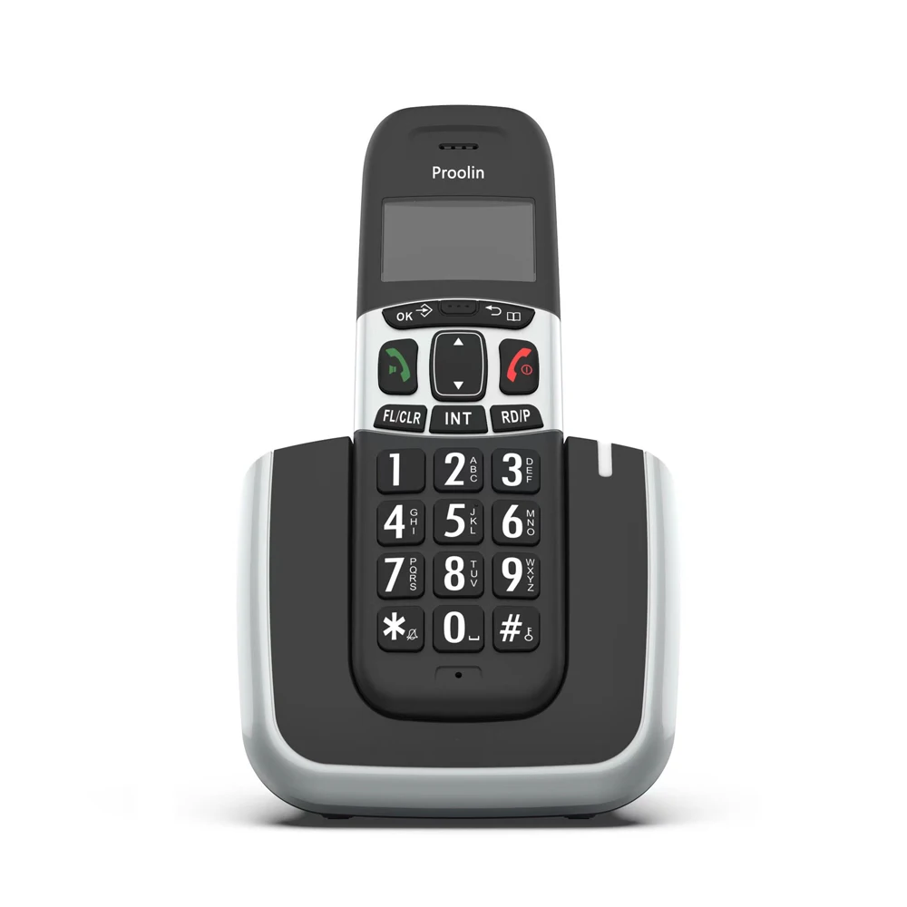 Factory Customize DECT 5.0 Cordless DECT Handheld DECT 6.0 Portable Land Phone with Ranging 500m for Hotel Apartment School Home