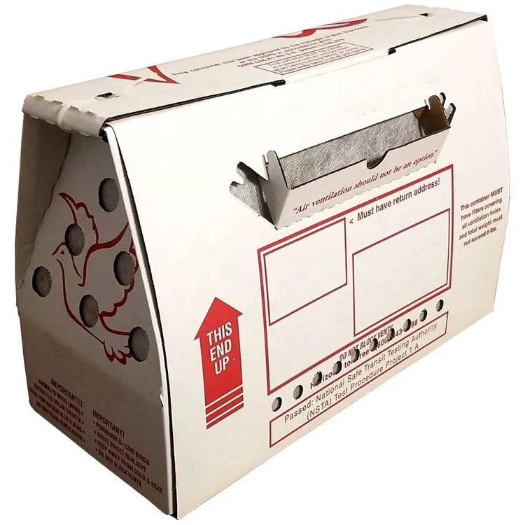 Vented Shipping Box Pigeon Chicken Live Bird Shipping Boxes