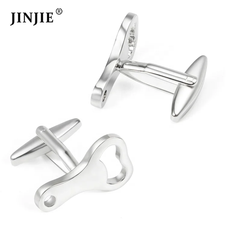 Ready to ship  fashion funny  beer opener style French button cufflinks for men shirt wholesale