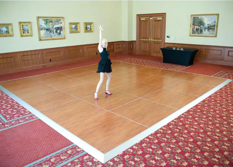 White interlocking dance floor tiles party tiles