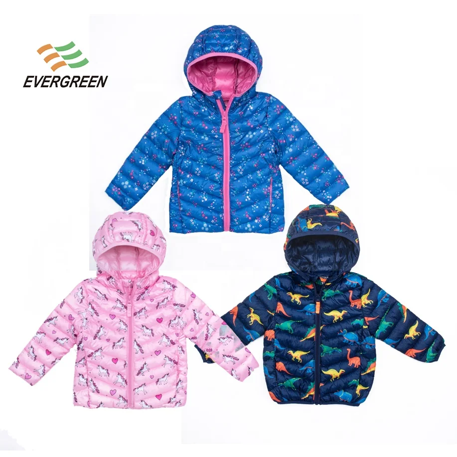 
Kid Jacket winter Fancy Super-Light Fashionable Warm Baby Coat Pink Baby animal print puffer jacket 