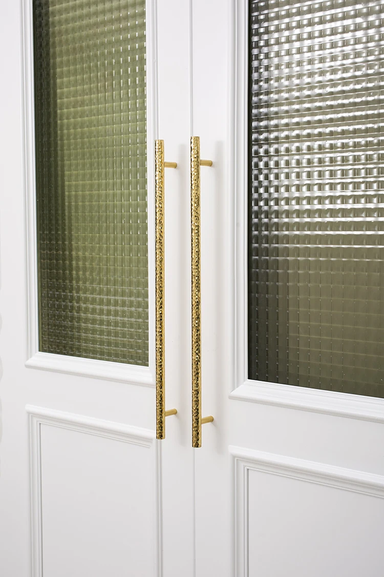 Pure brass hammer handle Nordic high-end closet cabinet door drawer furniture strip handle