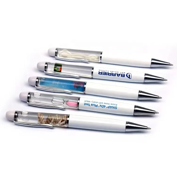 Accept Custom PVC Sheet Oil-Filled Creative Liquid Pen Cartoon Animal Oil-Filled Pen Floating Liquid Pen Advertising Pen