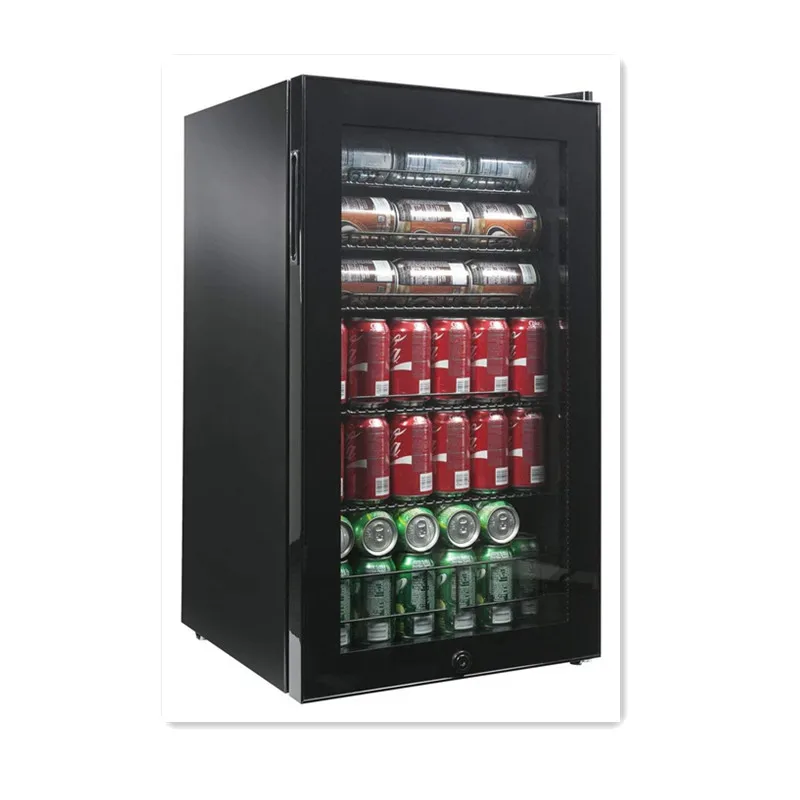 SOTOLA Beverage Refrigerator Cooler with 126 Can Capacity - Mini Bar Beer Fridge with Right Hinge Glass Door