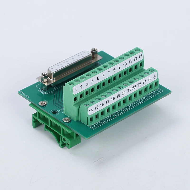 RS232 Serial port DB9 solderless rail type trunk board terminal block