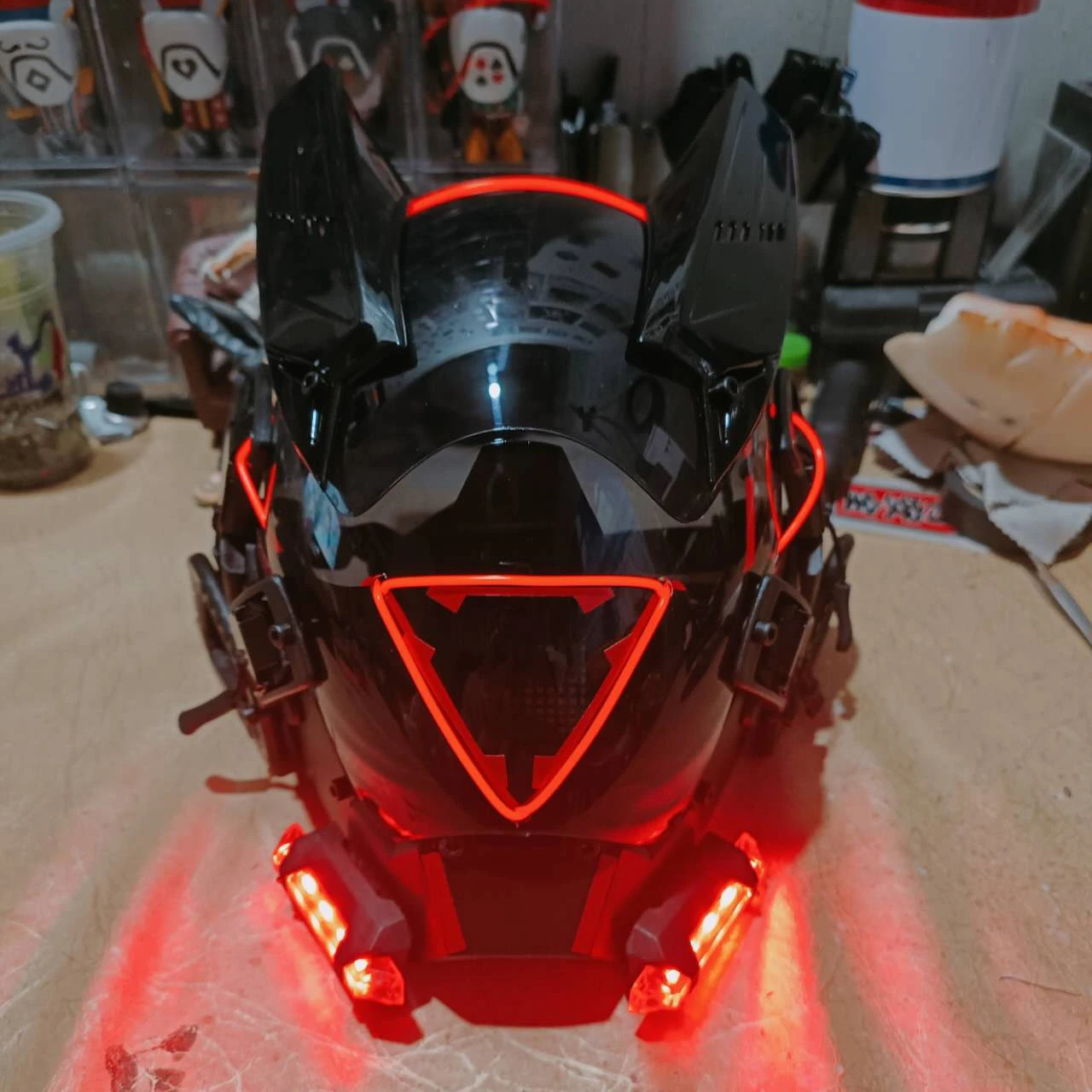 Creative luminous helmet flashing punk mask