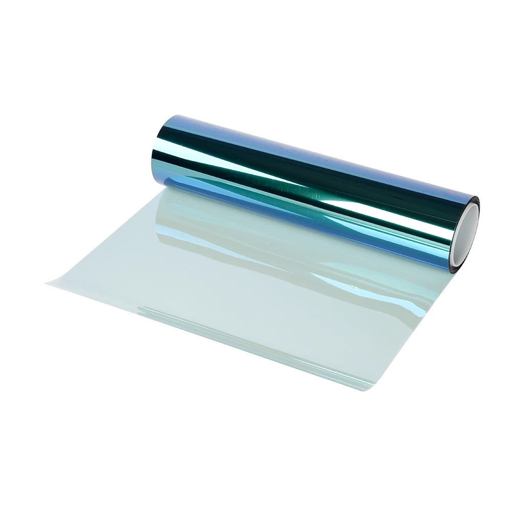 Factory original price direct sale durable visible light transmission blue colour car window film glass