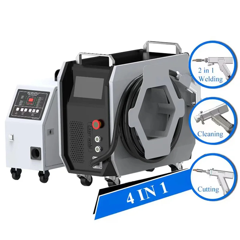 New 4-in-1 Handheld 700W 1500W 2000W Laser Welder Machine with Air Cooling Raycus Source Gear Core Component