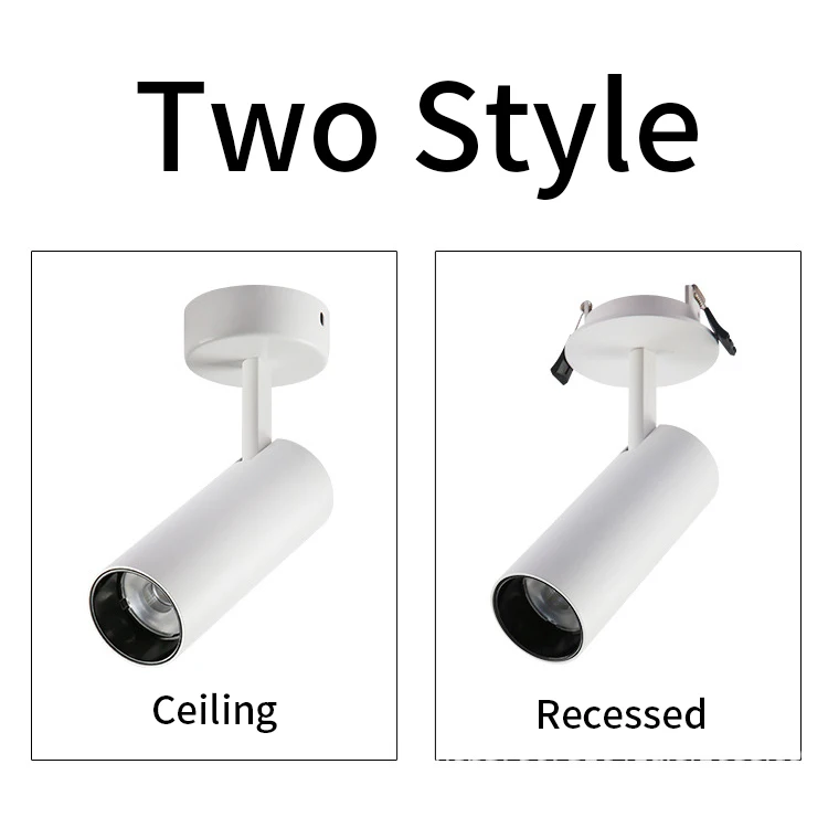 355 degree angle adjustable  deep led borderless  track spotlight 24  degree  LED Cob light