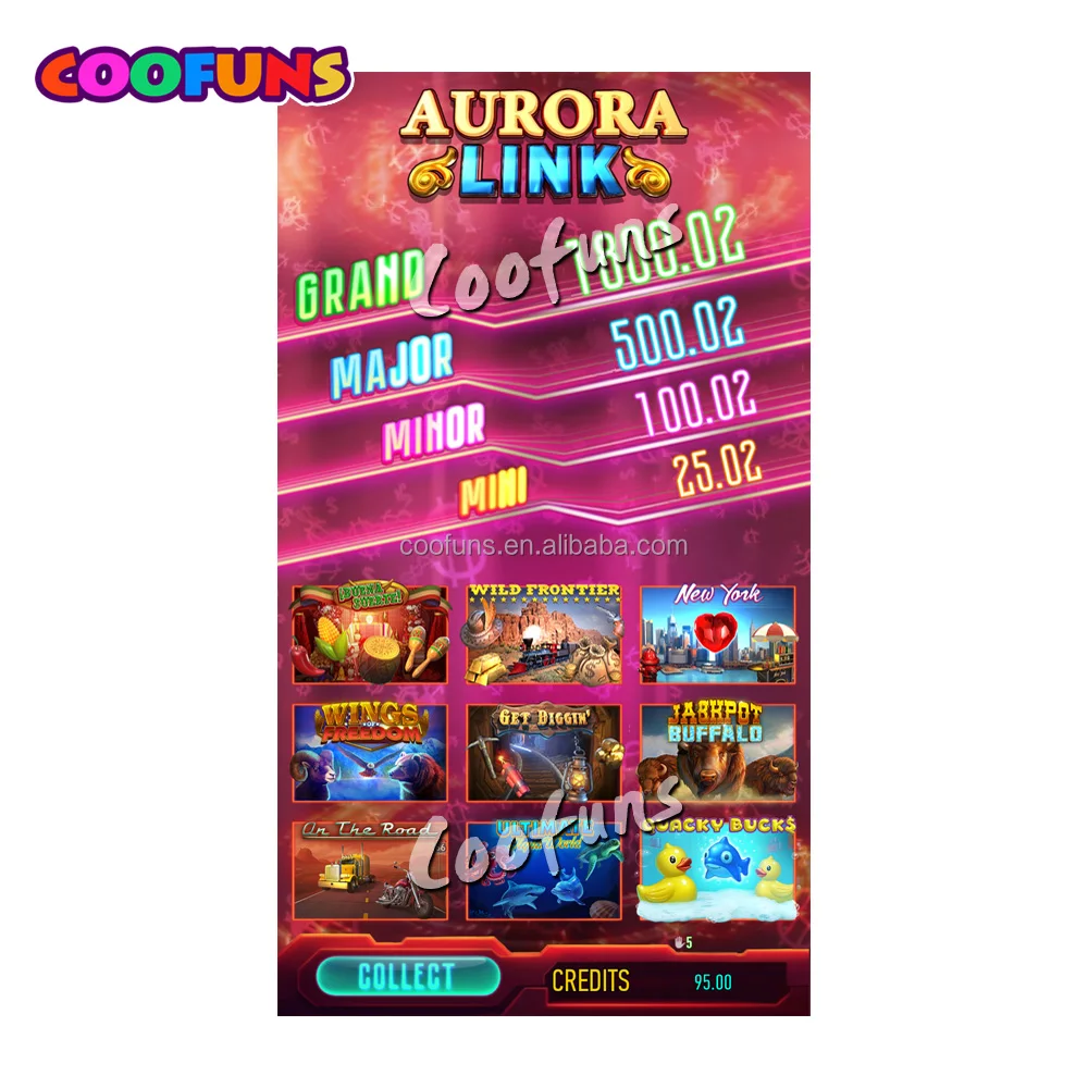 COOFUNS Multi Video Games Vertical Skill Game AURORA 1234 LINK