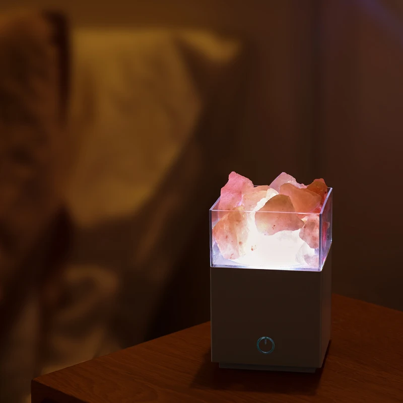 T5   Salt Lamp USB Himalayan Salt Lamp Diffuser Pink Rock Light Desktop portable natural crafts Led sky projection salt lamp