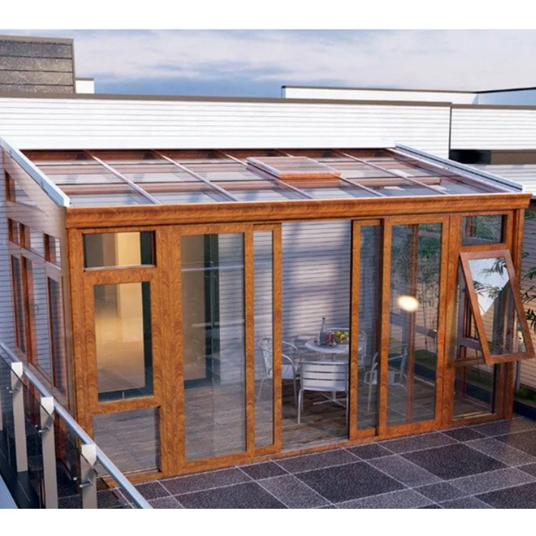 Villa Outdoor Veranda All Season Sunroom Addition Extended Glass Aluminum Garden Conservatory