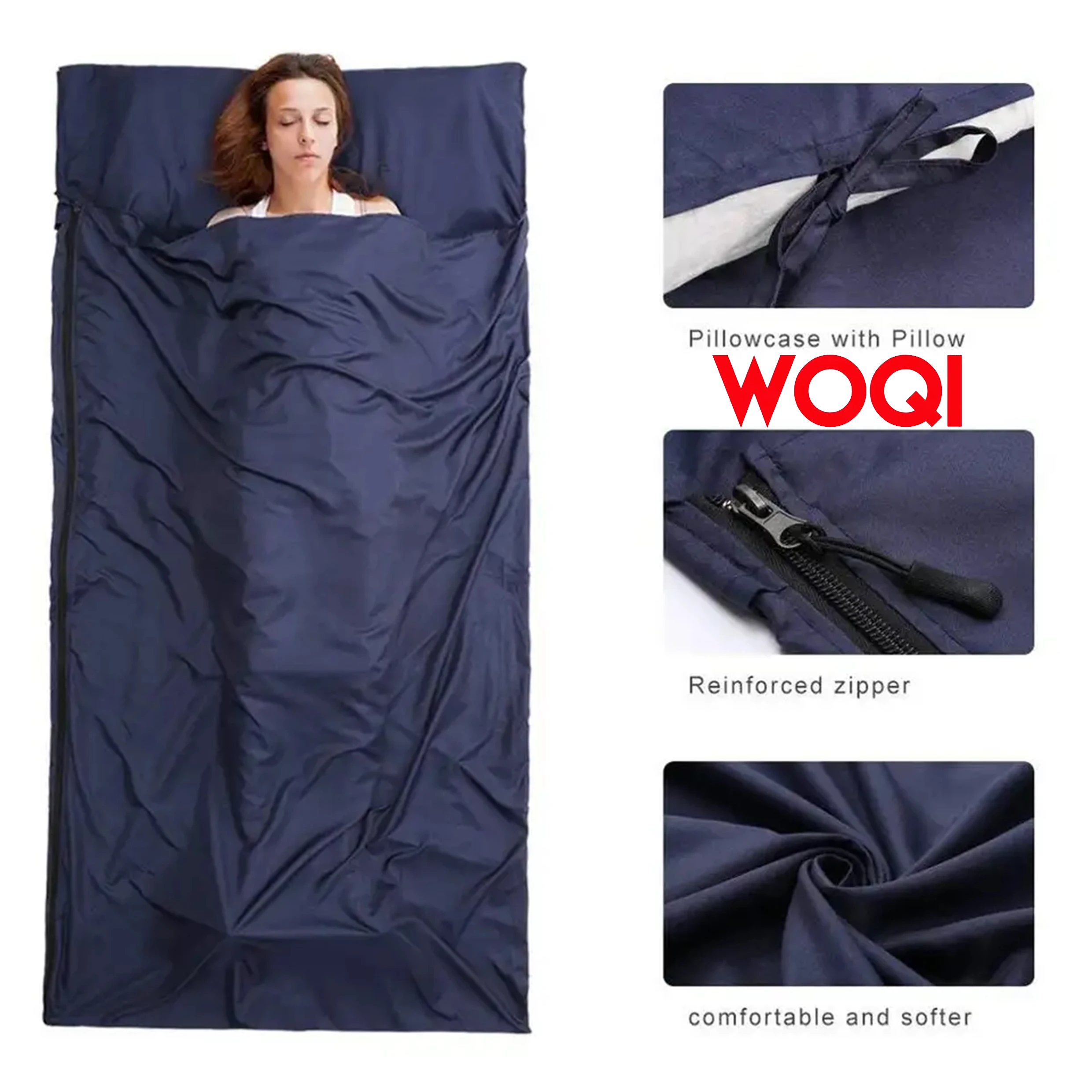 Woqi Travel Camping Sheet Lightweight Compact Envelope Sleep Bag  Liner