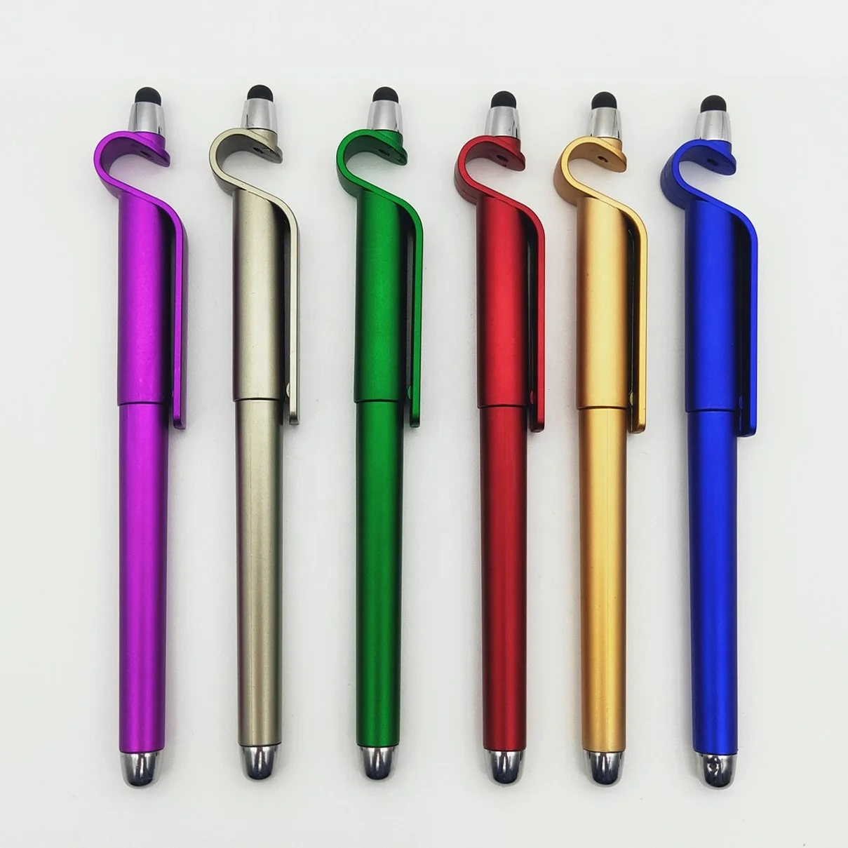 ball pen with customers logo Custom Luxury Multifunction Promotion Gift advertising Gel pen with phone holder pens give away