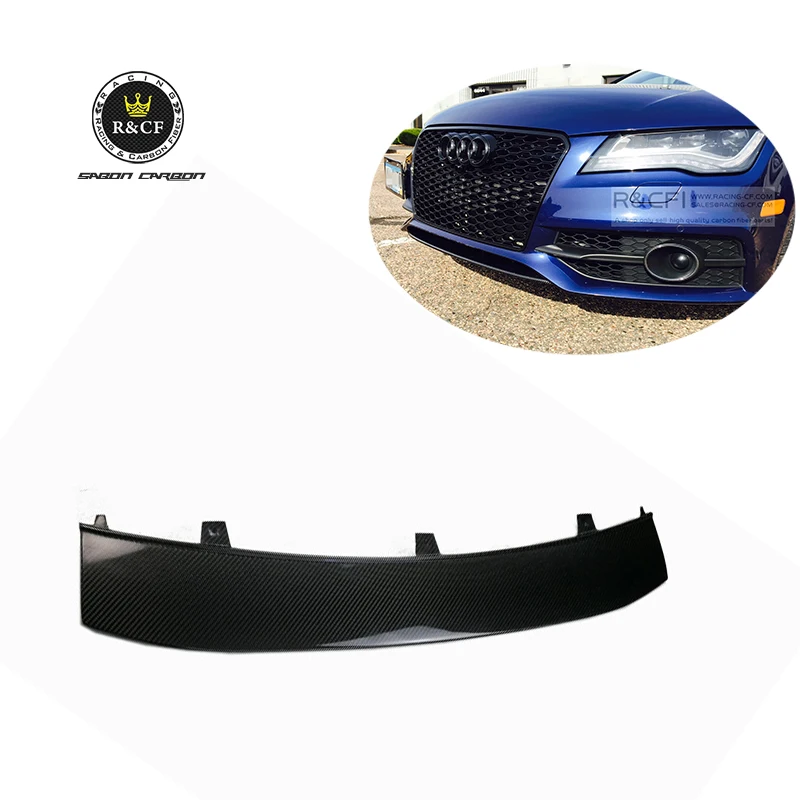 Передний бампер из углеродного волокна 12-15 OE Нижняя губа для Audi A7 Sline S7