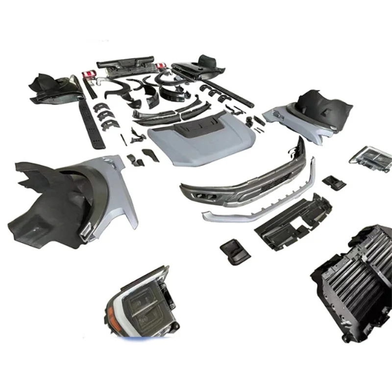 Auto Ranger Body Kit For Ford Ranger T6 T7 T8 2012-2020 Convert To 2020 F150 Raptor Look Model Car Body Kit for ford f150 grill