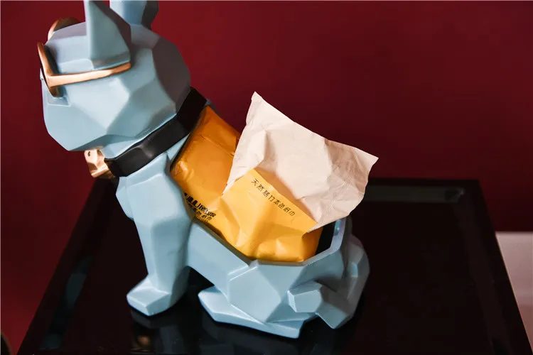 
Simplism Modern Style dog Shape Artistic Creative Ceramic Tissue Box 