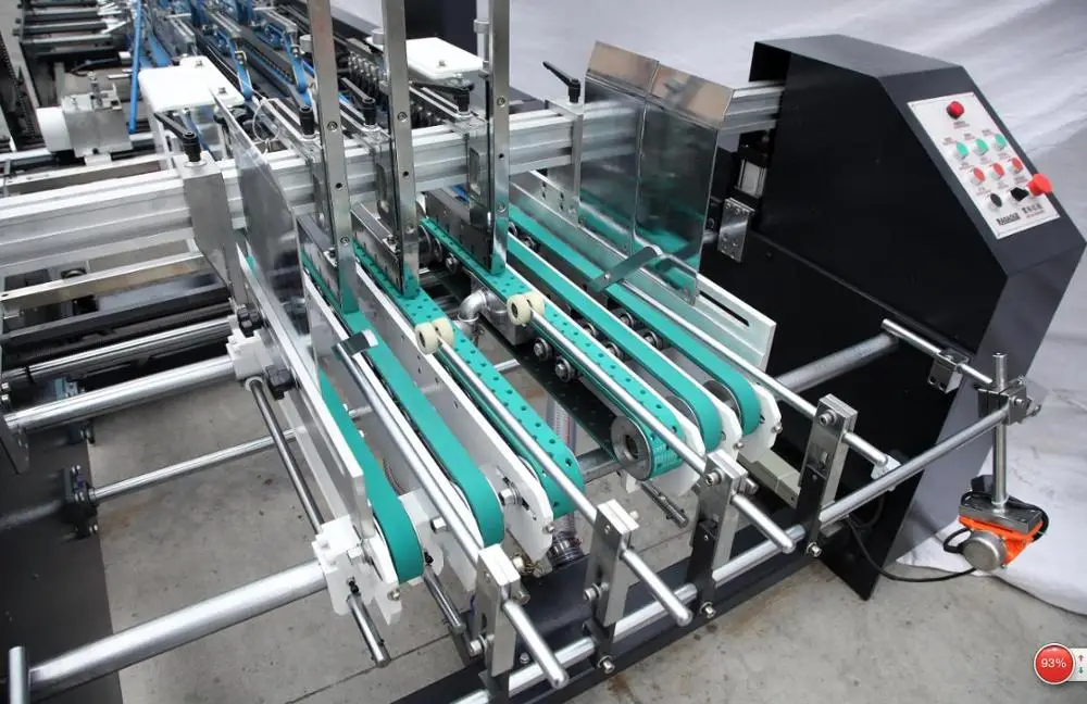 high speed crash lock bottom corrugated carton A/B/E Flute making folder gluer machine (GK-P1200-BL)