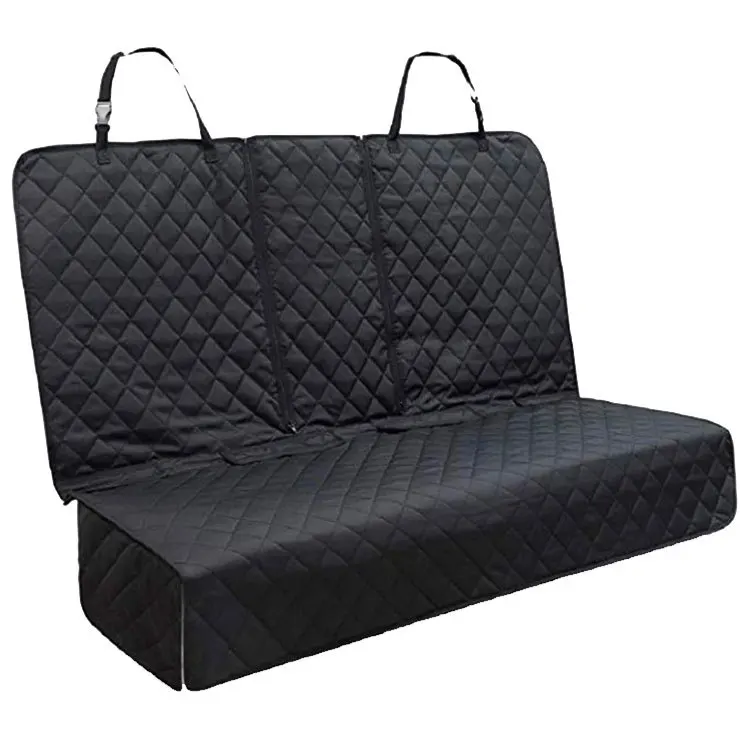 PU Waterproof Durable Scratch Pet Car Mat Anti-dirty Car Rear Mat Quilted Cotton Dog Mat Kennel Black Print Dog Car Seat Cover
