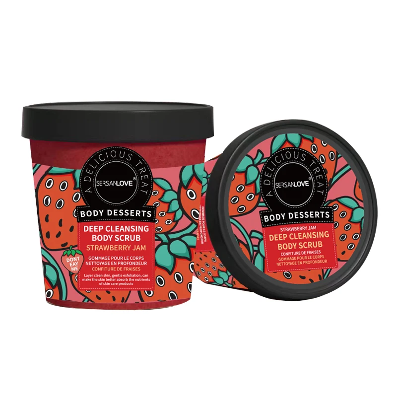 Natural Organic Avocado Body Scrubs Exfoliating Vitamin Coconut Milk Dead Sea Salt Bath Body Scrubs