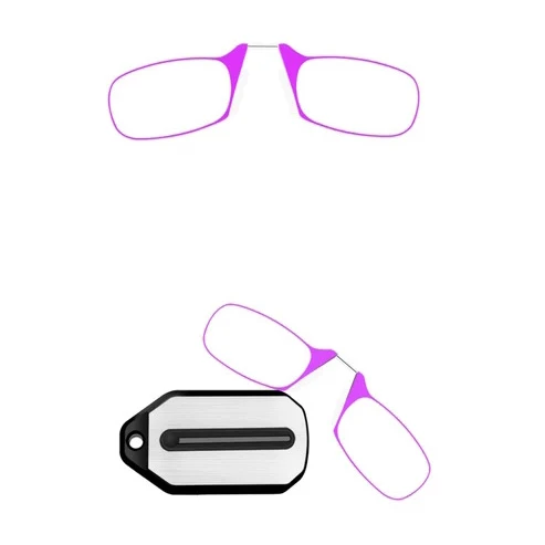 Ultra Thin Presbyopia Eyeglasses Portable Mini Magnifier Clip on Nose Reading Glasses